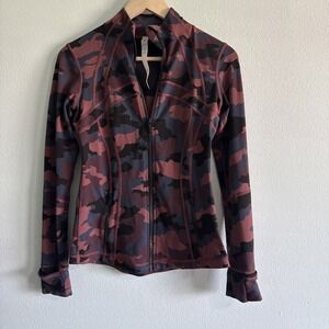 LULULEMON CAMO DEFINE Jacket sz 6 HERITAGE 365/Incognito SMOKY‎ RED NIGHT SEA